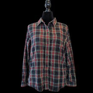 LL Bean Relaxed Women's Plaid Flannel Shirt